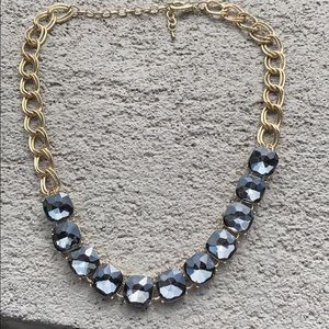Gorgeous gray stone statement necklace